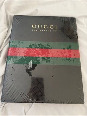 Gucci Black Hardcover Book with Green and Red Stripe